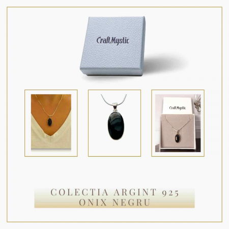 Colier argint 925 cu Onix NegruColier argint 925 cu Onix Negru - Protectie si Eleganta - Protecție și Eleganță [7]