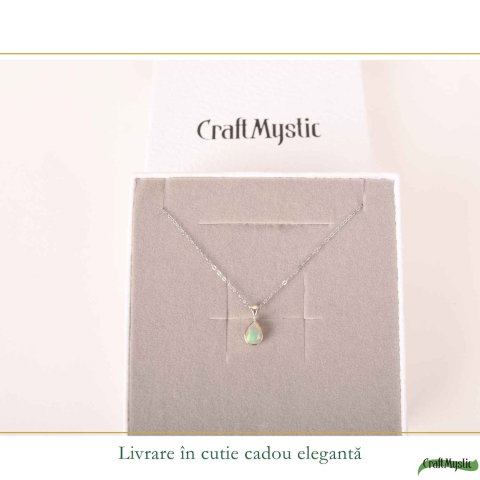 Colier Argint 925 cu Opal Etiopian Lacrima – Intuitie si Echilibru Emotional [5]