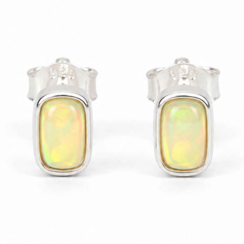 Balanta - Cercei Argint 925 cu Opal Etiopian Natural – Eleganta si Energie Luminoasa