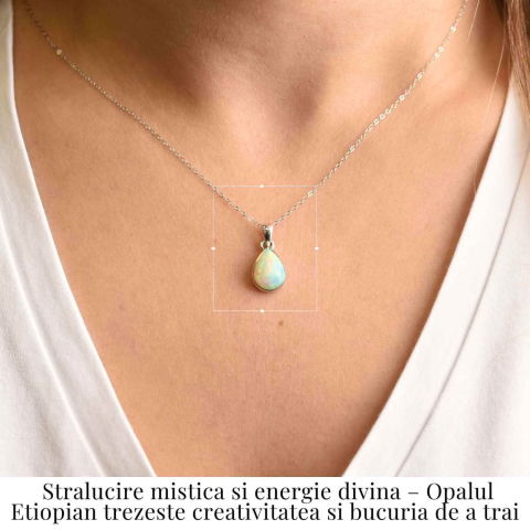 Colier argint 925 cu Opal Etiopian lacrima – Lumina sufletului si renastere interioara [1]