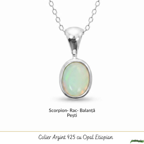 Colier Argint 925 cu Opal Etiopian Oval – Intuitie si Energie Pozitiva [4]