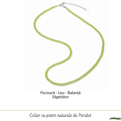 Colier Fin la Baza Gatului Tip Choker cu Peridot Fatetat 3 mm – Prospețime si Eleganta Naturala [4]