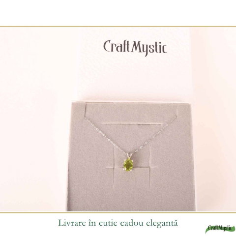 Colier Peridot Oval din Argint 925 – Prosperitate si Energie Pozitiva [5]
