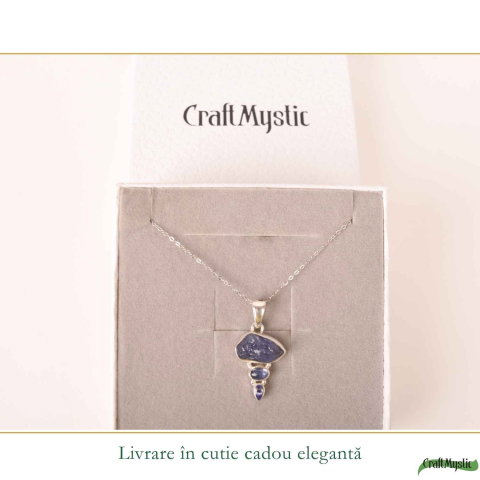 Colier Argint 925 cu Triplu Tanzanit – Claritate, Intuitie si Echilibru Interior [5]
