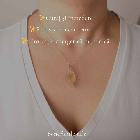 Colier Argint 925 cu Piatra Desertului Libian – Protectie si Energie Interioara [2]