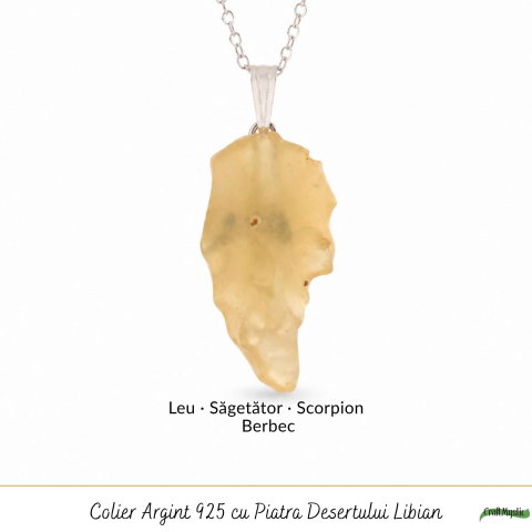 Colier Argint 925 cu Piatra Desertului Libian – Protectie si Energie Interioara [4]