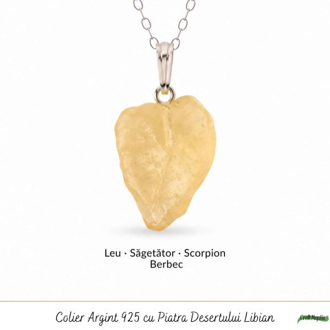 Colier Argint 925 cu Piatra Desertului Libian – Protectie si Claritate [4]