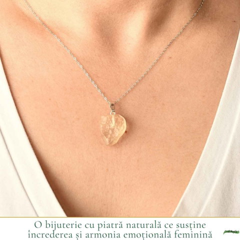 Colier Argint 925 cu Piatra Desertului Libian – Protectie si Claritate [1]
