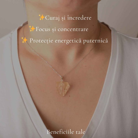 Colier Argint 925 cu Piatra Desertului Libian Neuniforma – Claritate si Protectie [2]