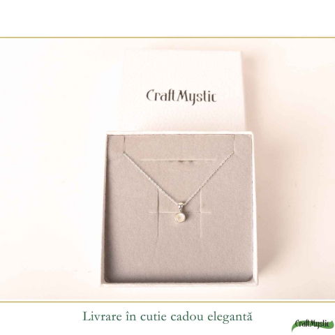 Colier Argint 925 cu Piatra Lunii Rotund – Echilibru si Intuitie Zilnica [5]