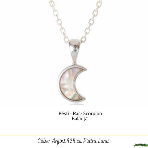 Colier Argint 925 cu Piatra Lunii Semiluna – Intuitie si Energie Lunara [4]