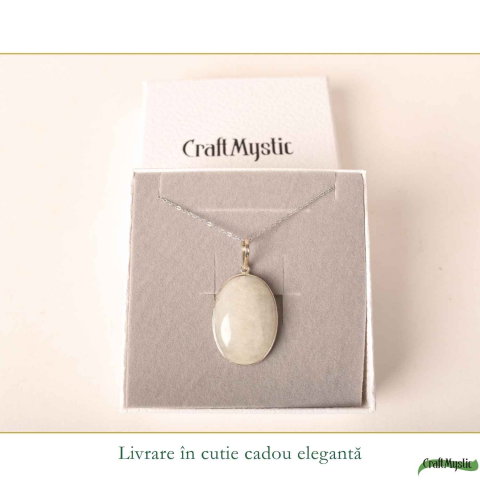 Colier argint 925 piatra lunii oval – intuitie si echilibru interior [5]