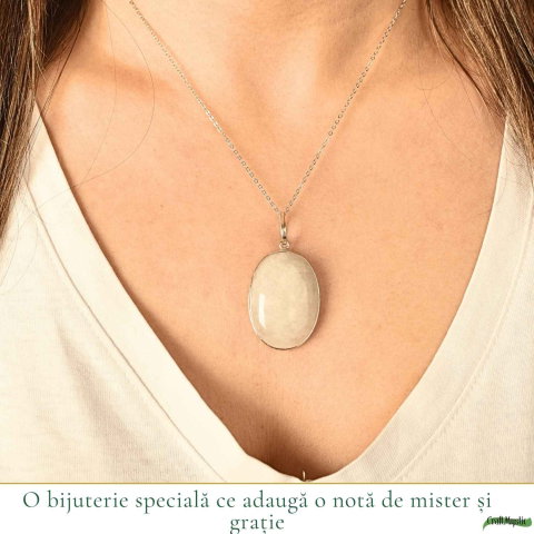 Colier argint 925 piatra lunii oval – intuitie si echilibru interior [1]