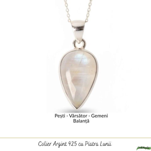 Colier Argint 925 cu Piatra Lunii Lacrima – Intuitie si Echilibru Feminin [4]