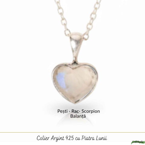 Colier Argint 925 cu Piatra Lunii Inima – Iubire si Echilibru Emotional [4]