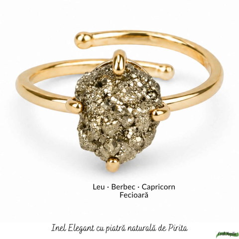 Inel argint 925 cu Pirita bruta – protectie si incredere personala [4]