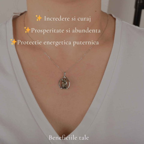 Colier Argint 925 cu Pirita Lacrima – Prosperitate si incredere Personala [2]