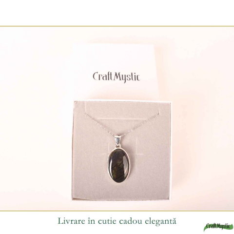 Colier Argint 925 cu Labradorit Violet Oval – Intuitie si Protectie [5]