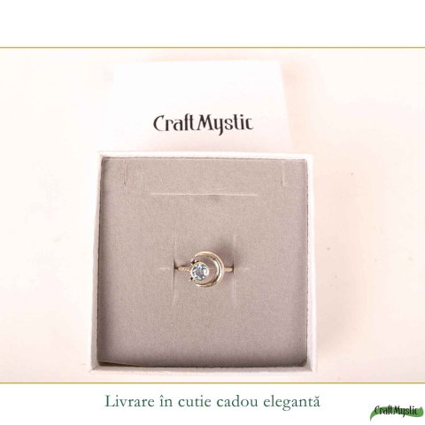 Inel argint 925 cu Topaz Albastru luna si soare – claritate si echilibru interior [5]