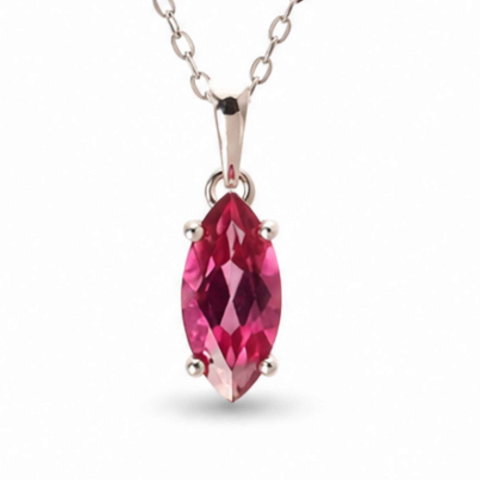 Topaz Roz - Colier Argint 925 cu Topaz Roz Fatetat – Delicatete si Iubire de Sine