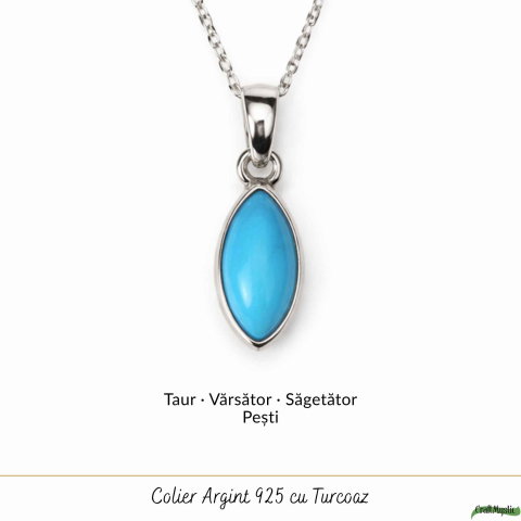 Colier argint 925 cu Turcoaz delicat – calm si echilibru feminin [4]