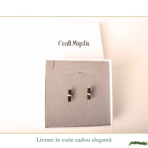 Cercei Argint 925 cu Turmalina Neagra – Protectie si Echilibru Zilnic [5]