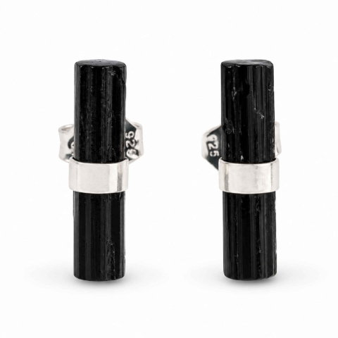 Echilibrare Energetica - Cercei Argint 925 cu Turmalina Neagra – Protectie si Echilibru Zilnic