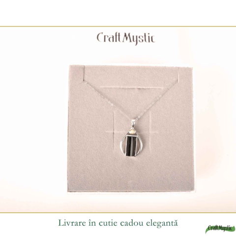 Colier Argint 925 cu Turmalina Naturala Lacrima – Protectie si Echilibru Interior [5]