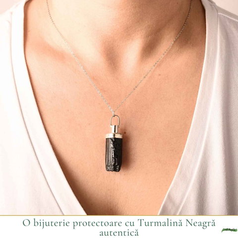 Colier Argint 925 cu Turmalina Naturala – Protectie si Echilibru Energetic [1]