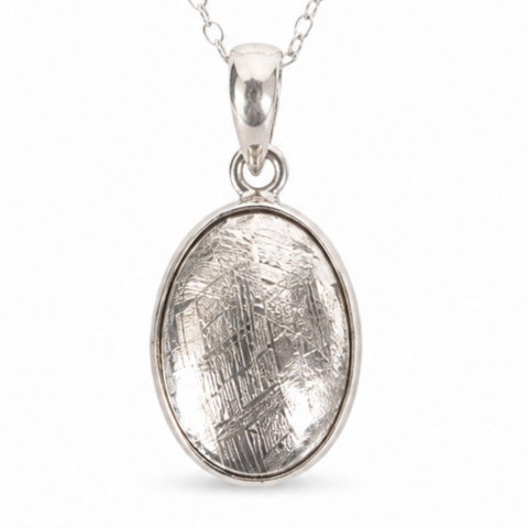 Colier Argint 925 cu Meteorit Oval – Curaj si Energie Cosmica [0]