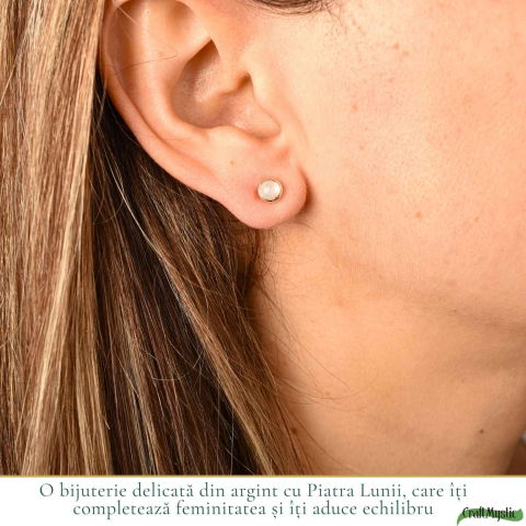 Cercei Argint 925 cu Piatra Lunii Bobita – Intuitie si Feminitate Delicata [1]