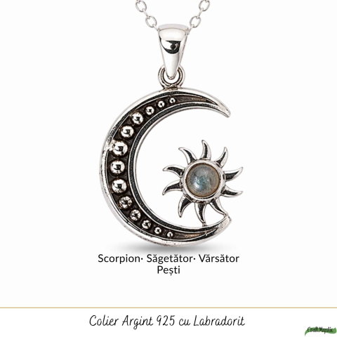 Colier Argint 925 cu Labradorit Soare si Luna – Echilibru si Intuitie [4]