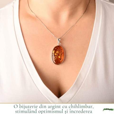 Colier Argint 925 cu Chihlimbar – Energie Pozitiva si Echilibru Interior [1]