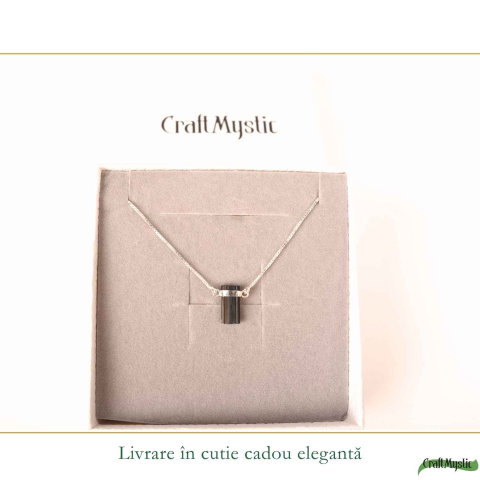Colier Argint 925 cu Turmalina Neagra Bruta – Protectie si Ancorare Zilnica [5]