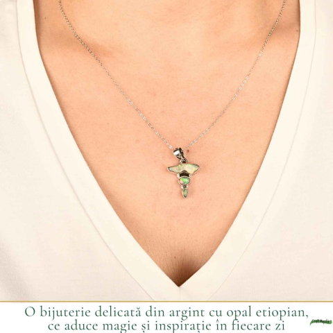 Colier Argint 925 cu Triplu Opal Etiopian – Magie, Inspiratie si Creativitate [1]