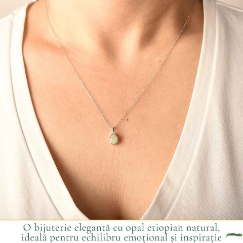 Colier Argint 925 cu Opal Etiopian Lacrima – Intuitie si Echilibru Emotional [1]