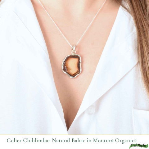 Colier Argint 925 Neuniform cu Chihlimbar Natural – Energie si Protectie Solara [1]