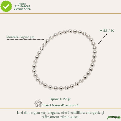 Inel Argint 925 cu Bilute – Eleganta Minimalista si Echilibru Zilnic [3]