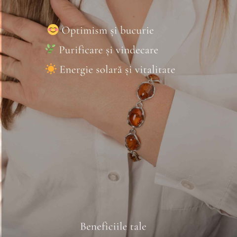 Bratara Argint 925 Ovala cu Chihlimbar Natural – Caldura si Vitalitate [2]