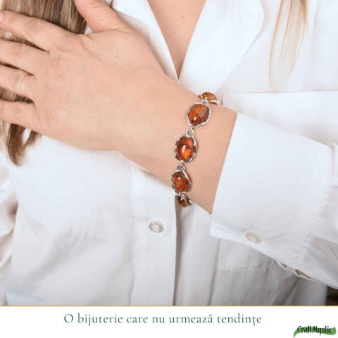 Bratara Argint 925 Ovala cu Chihlimbar Natural – Caldura si Vitalitate [1]