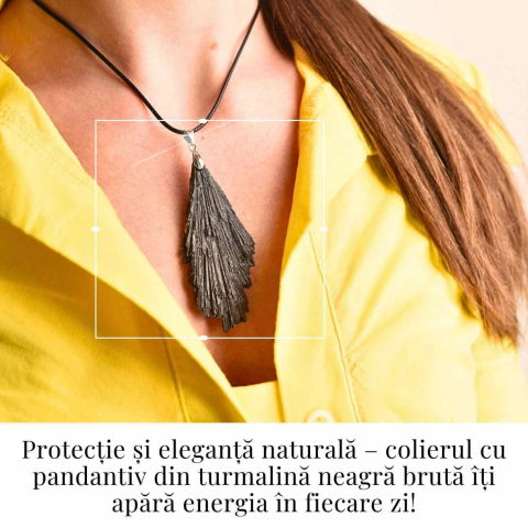 Colier cu pandantiv Turmalina Neagra model Aripa – Protectie si Eleganta [1]