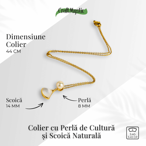 Poarta linistea interioara – Colier cu perla de cultura si scoica naturala [3]