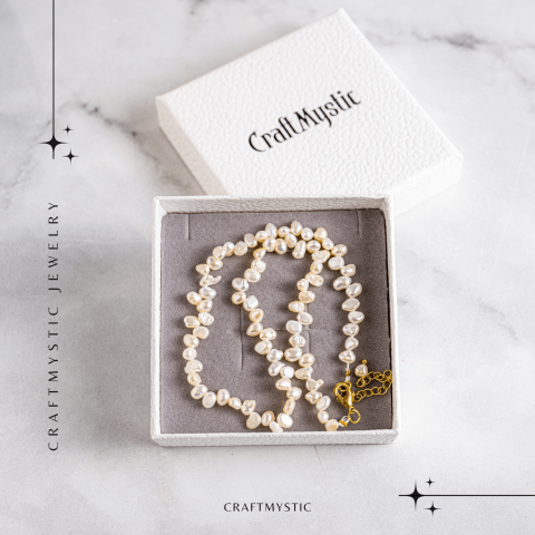 Colier choker cu perle design baroc – Eleganta naturala, mereu la moda [4]