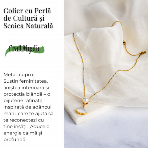 Poarta linistea interioara – Colier cu perla de cultura si scoica naturala [2]
