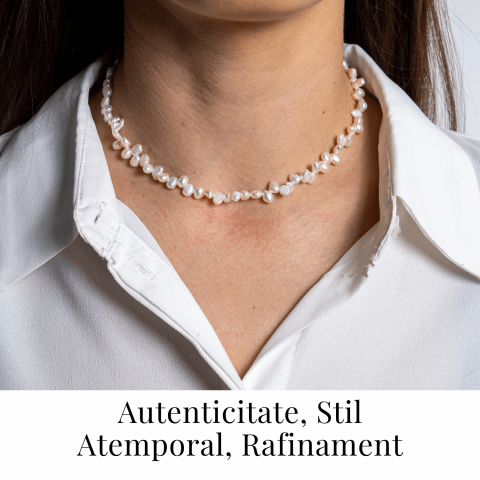 Colier choker cu perle design baroc – Eleganta naturala, mereu la moda [1]