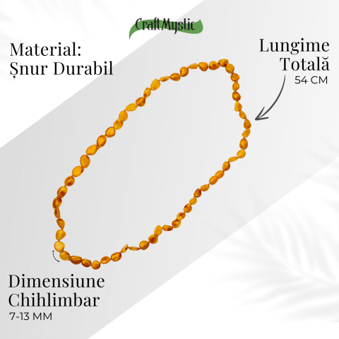 Colier Energetic din Chihlimbar Galben Natural – Protectie, Vitalitate si Lumină Calda Interioara [4]