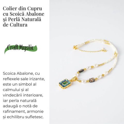 Eleganta si Armonie – Colier cu Perle si Scoica Abalone Naturale [2]