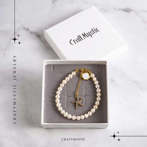 Bratara eleganta cu perle si scoica – Inspirata din adancurile oceanului [5]