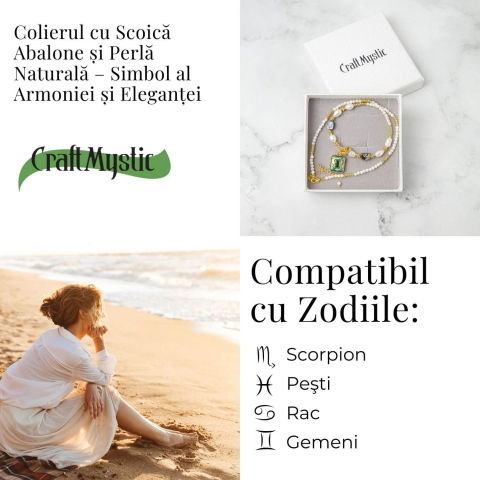 Eleganta si Armonie – Colier cu Perle si Scoica Abalone Naturale [4]