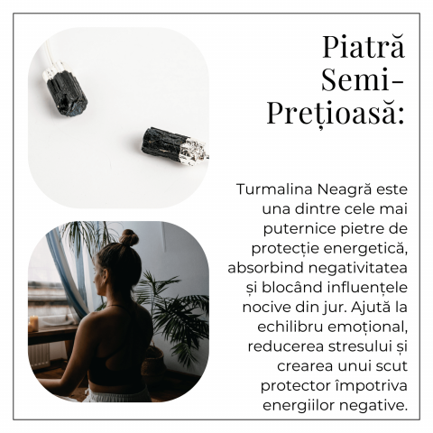 Colier Choker Turmalina Neagra - Protectie Energetica si Echilibru Spiritual [5]